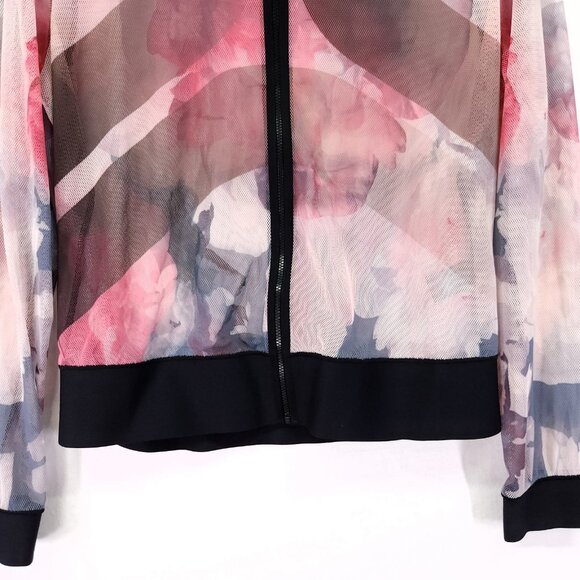 Ultracor Mesh Jacket Size Small Full Zip Sheer Floral Multi Sports Wear - Picture 7 of 12